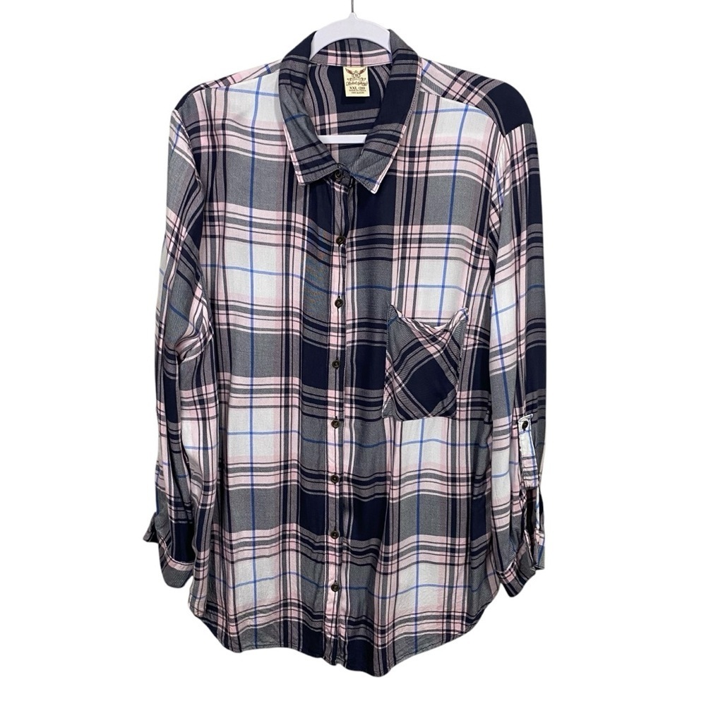 Faded Glory - Pink Plaid Top - XXL (20)